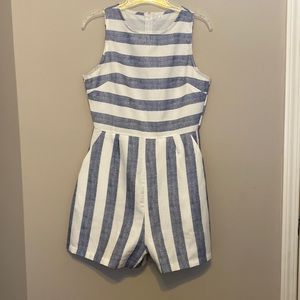 Blue and White Romper